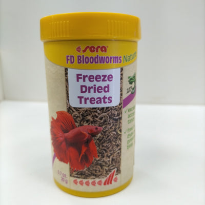 SERA FD BLOODWORMS FREEZE DIRED TREATS FISH FOOD