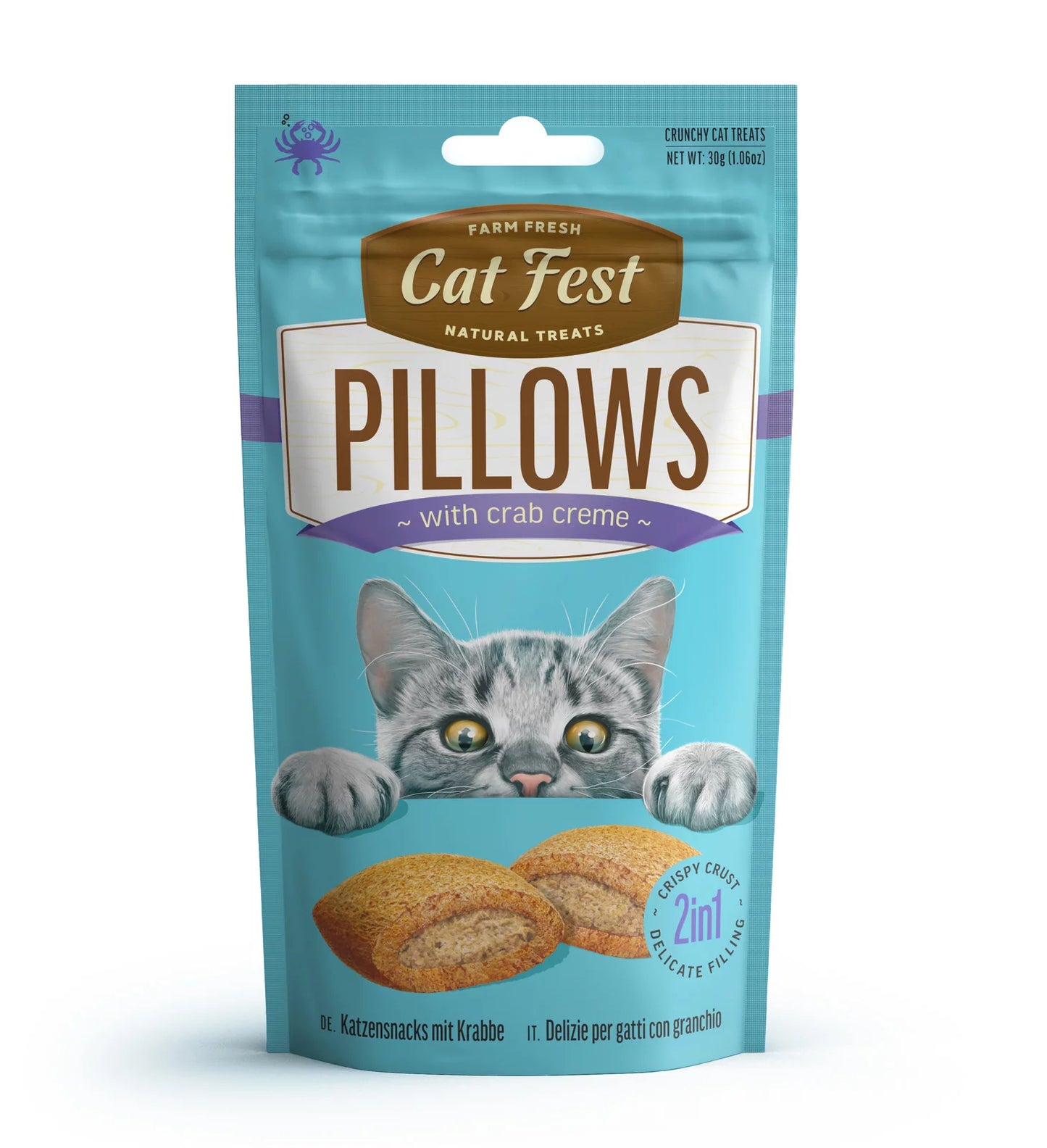 Cat Fest Pillows with crab cream