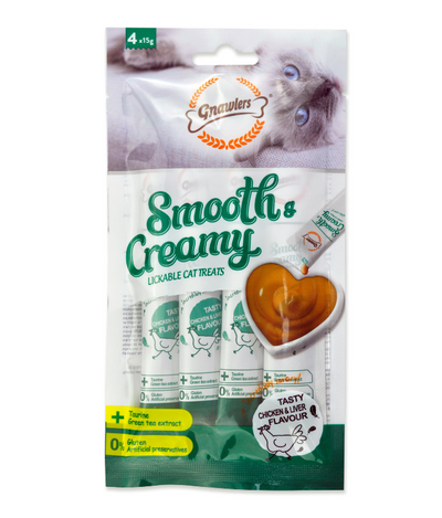 Smooth & Creamy Lickable Cat Treats 4x15g